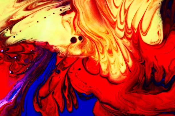 istock Abstract background of mixed oil paint 903904874