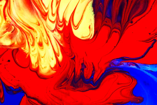 istock Abstract background of mixed oil paint 903907092