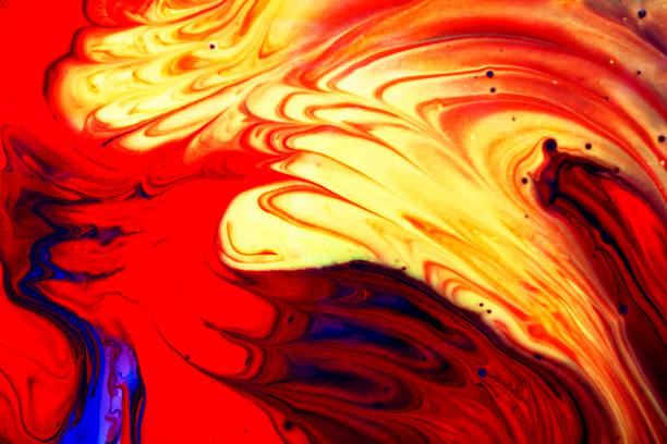 istock Abstract background of mixed oil paint 903907104