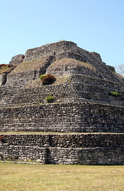 chacchoben rovine maya in messico - chacchoben foto e immagini stock