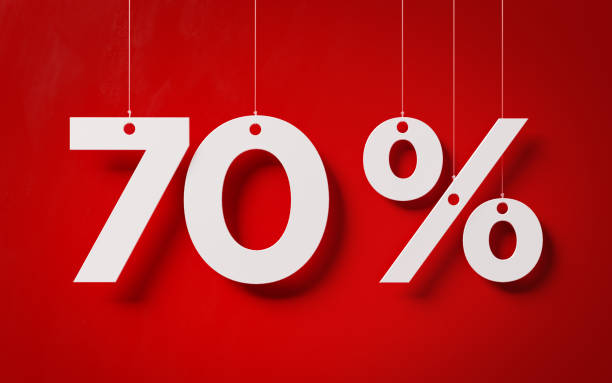 istock Sale Concept - White Percentage Symbol Over Red Background 903908644