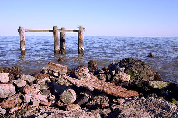 istock wooden arches on the pier 90391019