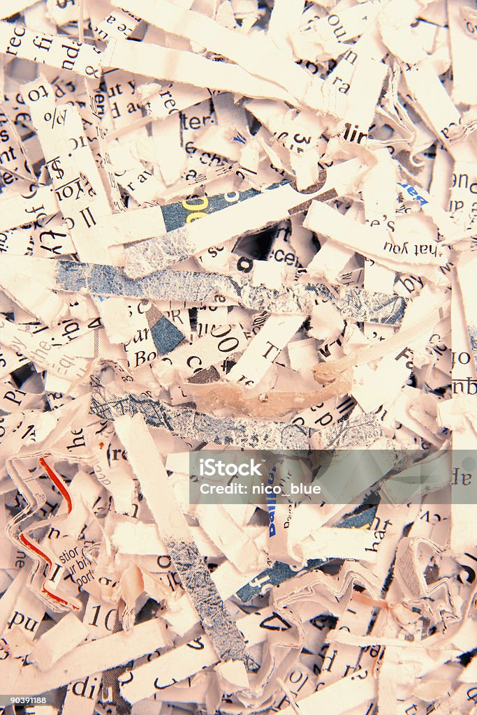 Zerkleinertes Papier Hintergrund - Lizenzfrei Abstrakt Stock-Foto