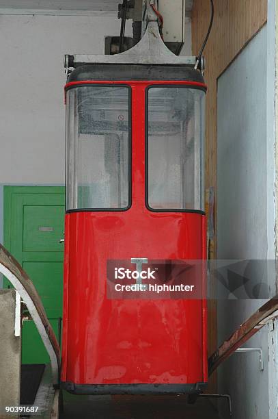 Little Red Cablecar Stock Photo - Download Image Now - Austria, Bregenzwald, Climbing