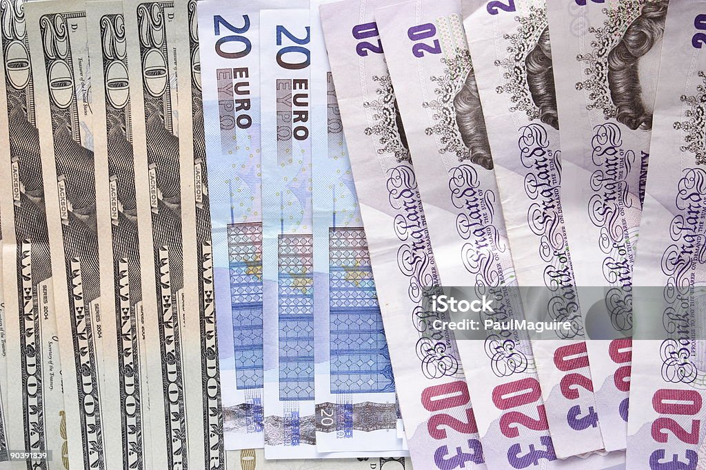 Gemischte Währung - Lizenzfrei 20-Dollar-Schein Stock-Foto