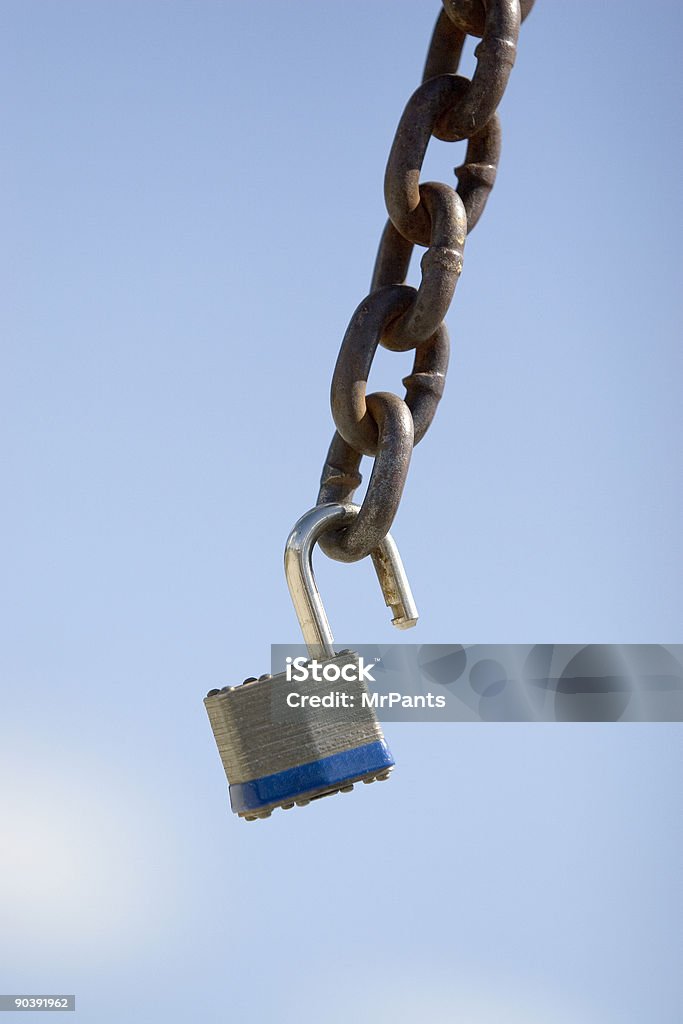 Serrure à chaîne - Photo de Acier libre de droits