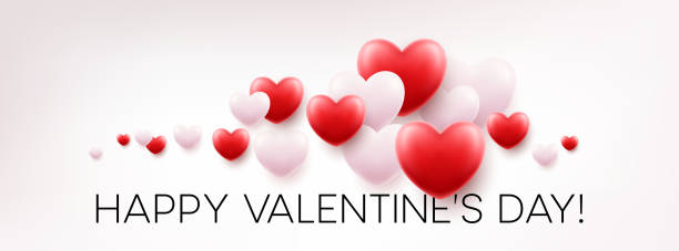 istock Red Hearts Background with Happy Valentines Day Greetings. Vector Illustration 903921368
