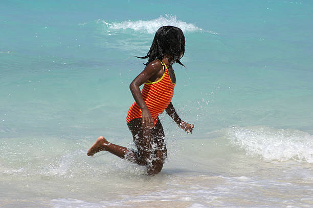 istock running girl, Varadero beach, Cuba 90392723