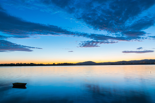 Tauranga glorious sunrise blue and golden hues.