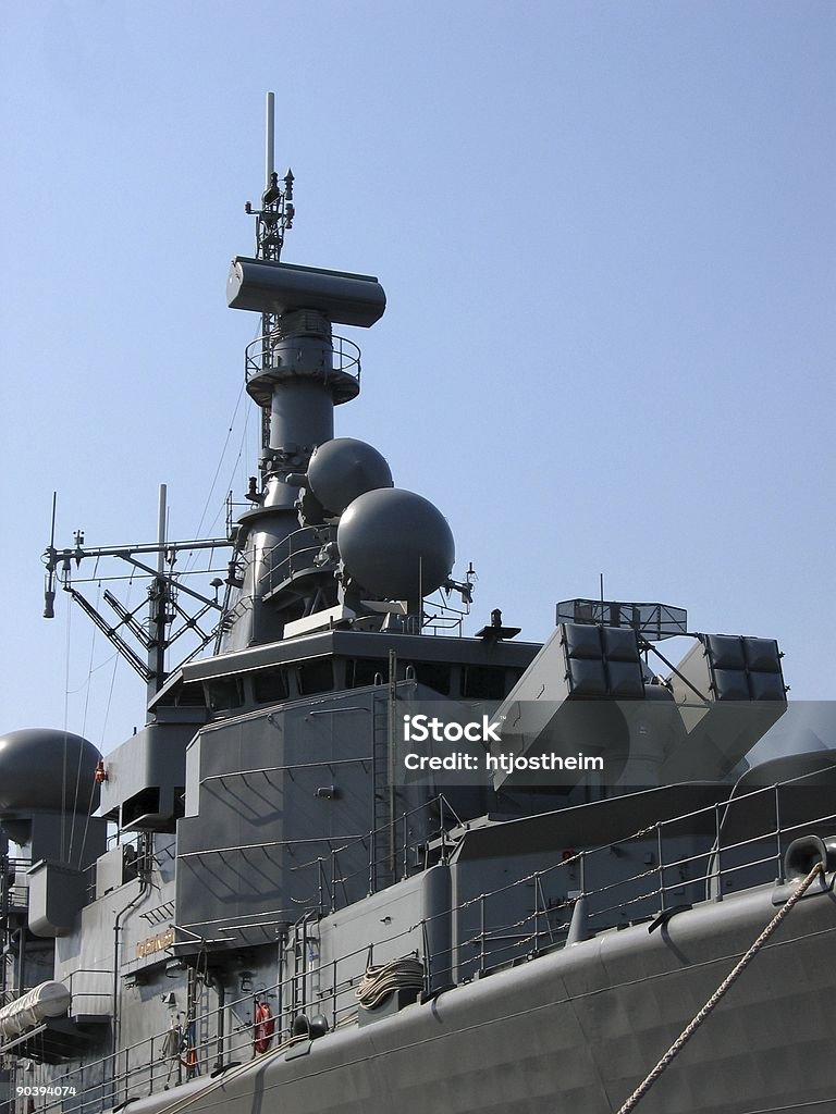 View at a battleship  Direction Stock Photo