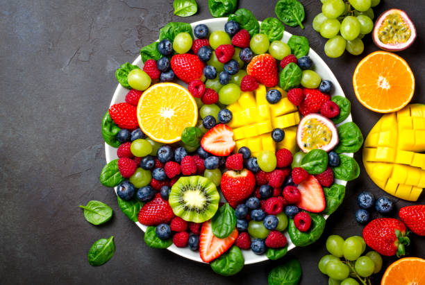 istock Fruit platter with various fresh fruits and berries 903941914