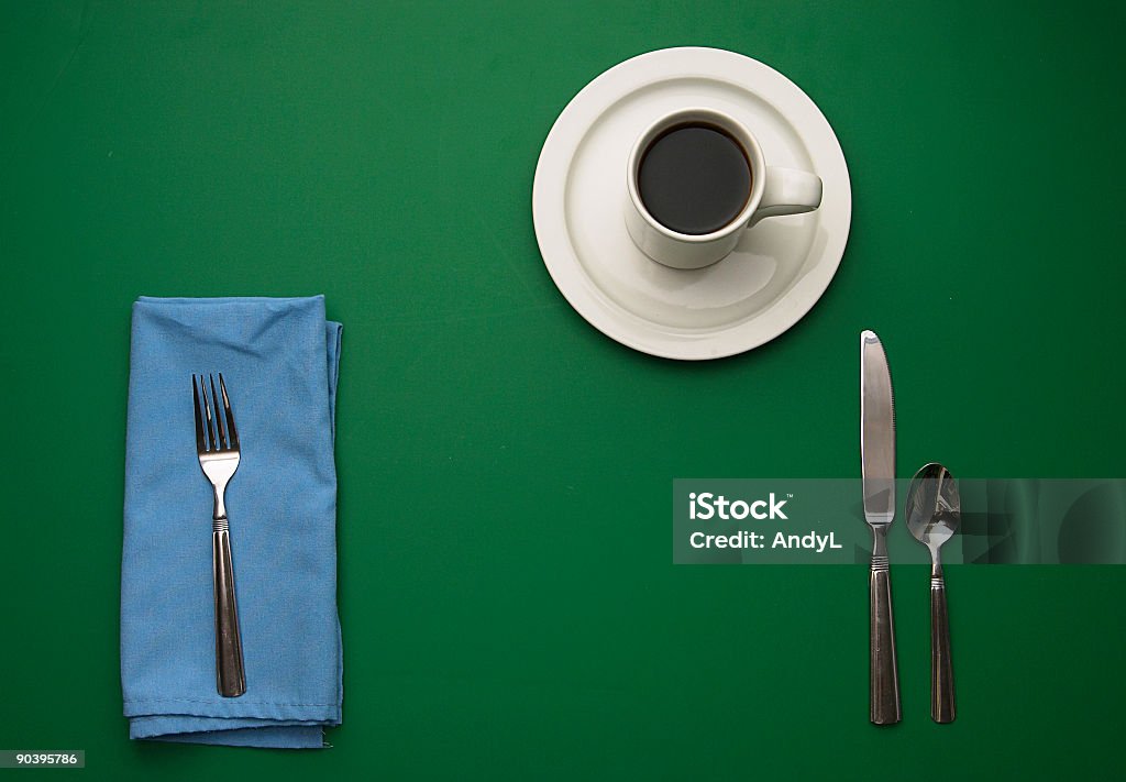 Posizionare l'impostazione in verde con posto per il vostro piatto - Foto stock royalty-free di Arrangiare