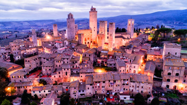 istock San Gimignano - Tuscany - Aerial View at Dusk 903959980