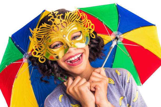 Brazilian Carnival Brazilian girl wearing carnival costume carnival mask women party stock pictures, royalty-free photos & images