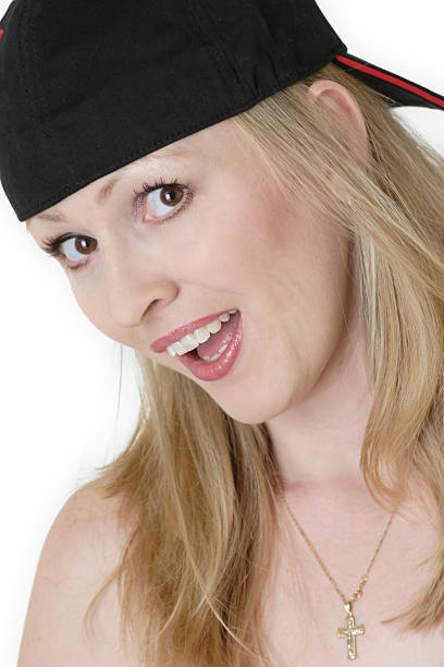 istock American girl in baseball cap 90396800