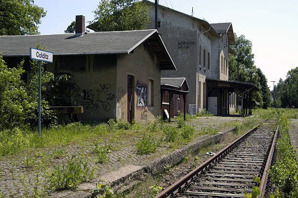 Colditz Railway Station stock photo