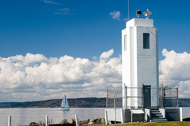 istock Brown's Point Light and sailboat 90397474