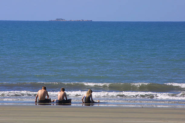 Paz en la playa - foto de stock