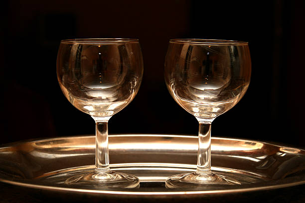 wine glasses stock photo