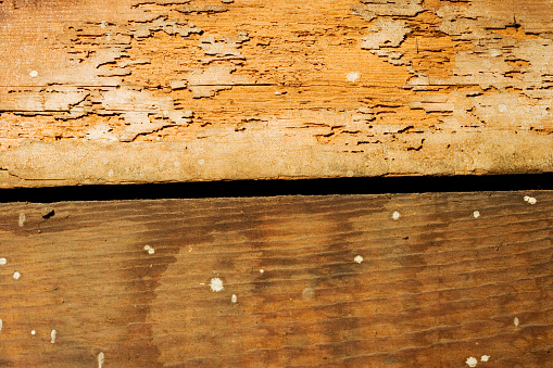 damaged wood detail.