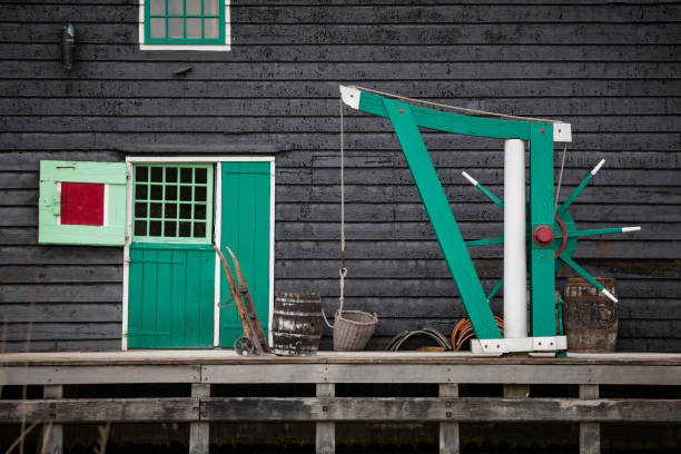 a part of the traditional historic windmills at Zaanse Schans