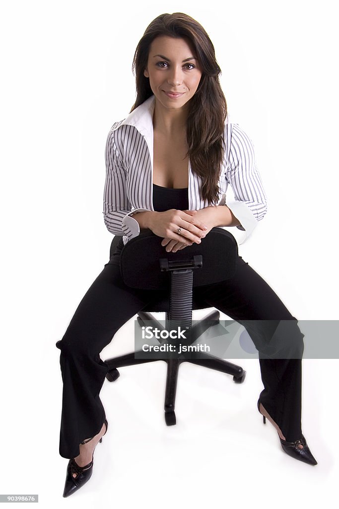 Mulher de negócios na cadeira de escritório 4 - Foto de stock de Adulto royalty-free