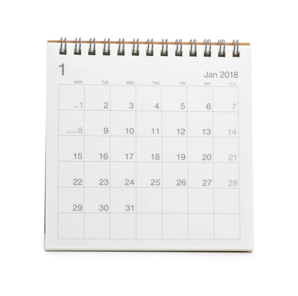 istock Minimal desk calendar 2018 isolated 904004732