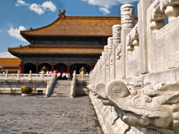 verbotene stadt. peking, china - ming china forbidden city emperor stock-fotos und bilder