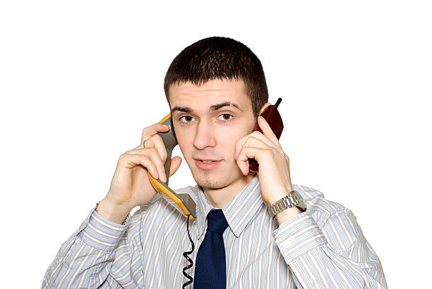 istock The young man speaks by phone 90401067