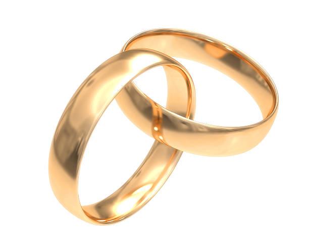 istock wedding gold rings isolated on white #2 90401319
