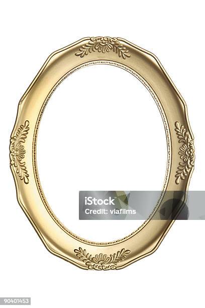 Oval Frame Stock Photo - Download Image Now - Border - Frame, Ellipse, Gold Colored