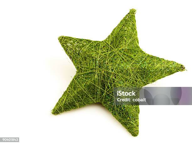 Große Green Star Stockfoto und mehr Bilder von Dekoration - Dekoration, Dekoration für die Weihnachtsbaumspitze, Farbbild