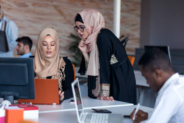 istock Startup business people group working everyday job at modern office. 904018522