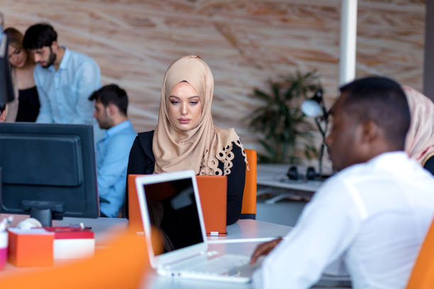 istock Startup business people group working everyday job at modern office. 904021638
