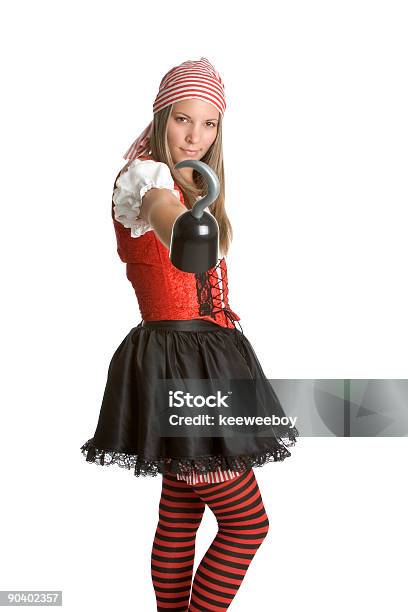 Pirate Mit Haken Stockfoto und mehr Bilder von Frauen - Frauen, Halloween, Rot