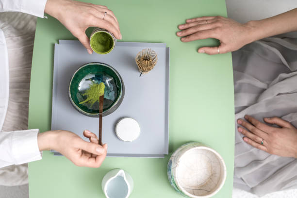 istock Making of green matcha tea 904025046