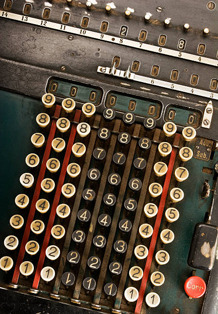 istock Old and dirty cash register 90402689