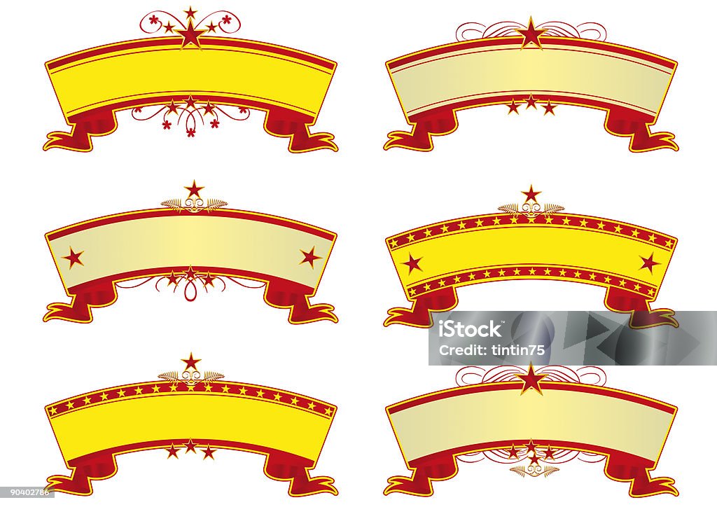 Цирк баннеры - Стоковые иллюстрации Стиль 19 века роялти-фри
