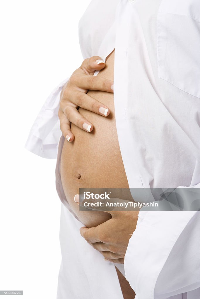 pregnant woman holding her belly  Pregnant Stock Photo