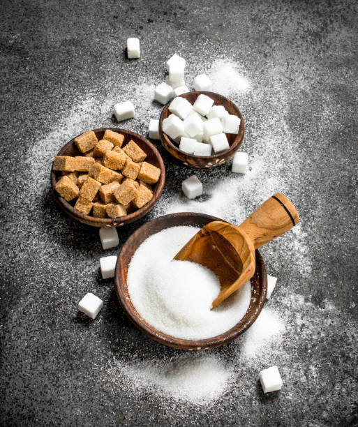 istock Different kinds of sugar in bowls. 904033504