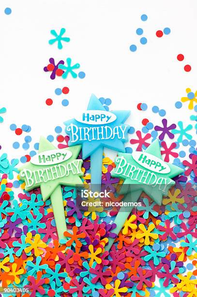 Feliz Aniversário - Fotografias de stock e mais imagens de Aniversário - Aniversário, Aniversário especial, Azul