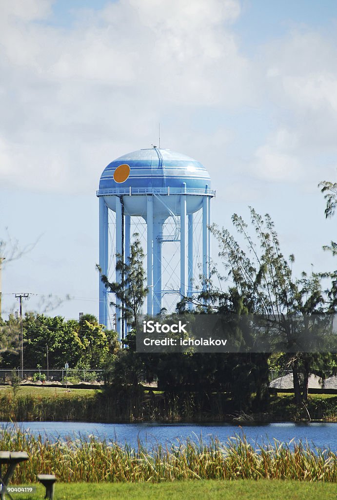 Small town water tower  Water Tower - Storage Tank Stock Photo