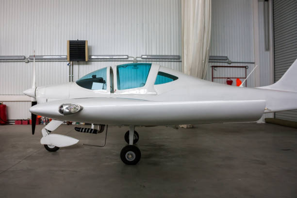 istock Small sports airplane in the hangar 904044444