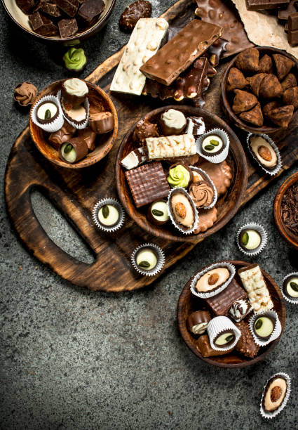 istock Chocolate candies in a bowls. 904045150