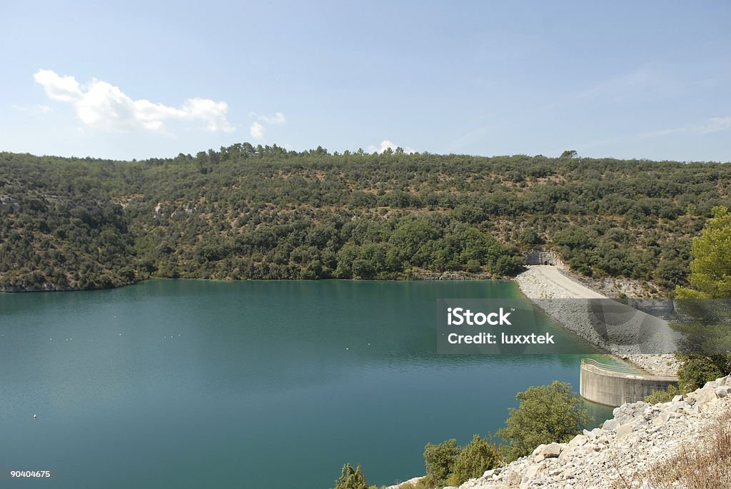 Blick auf das reservoir, Frankreich - Lizenzfrei Baum Stock-Foto