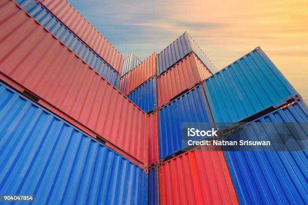 Containers Box Stock Photo - Download Image Now - Cargo Container, Container, Textured