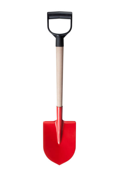Shovel on white background. Photo with clipping path.