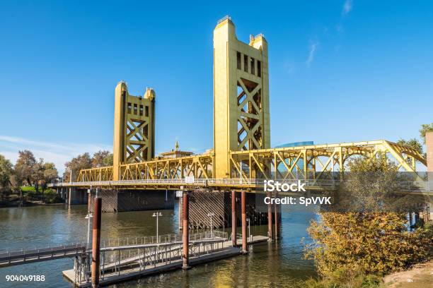 Tower Bridge In Sacramento Stock Photo - Download Image Now - Sacramento, Tower Bridge, California