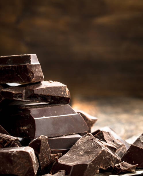 istock Pieces of dark chocolate. 904049802
