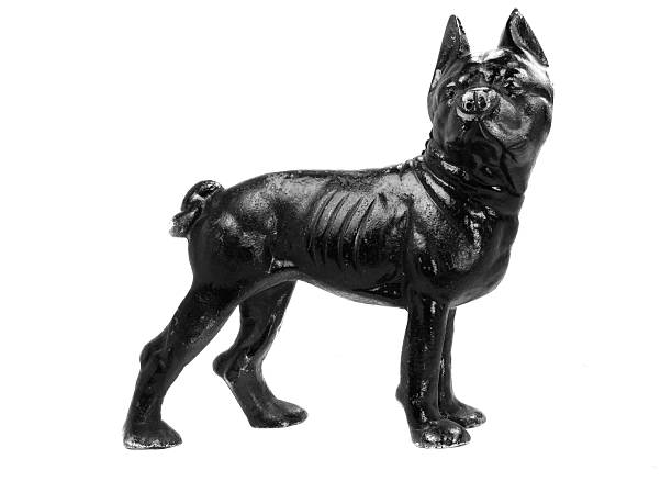 istock Victorian Era Black Cast Iron Bulldog Door Stop 90405147